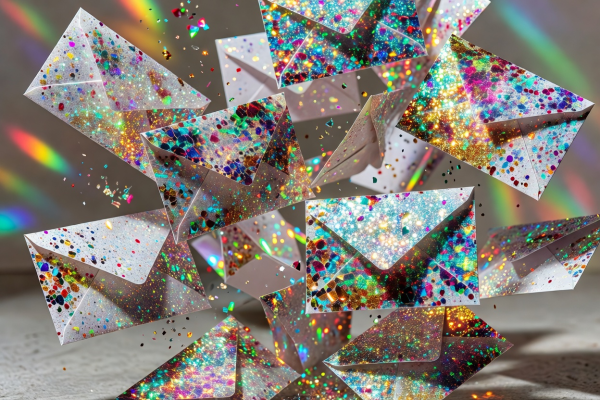 Sparkling colorful glitter texture representing viral ecommerce product